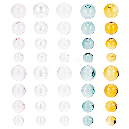 GOMAKERER 20Pcs 20 Styles Handmade Blown Glass Globe Beads GLAA-GO0001-09A-1