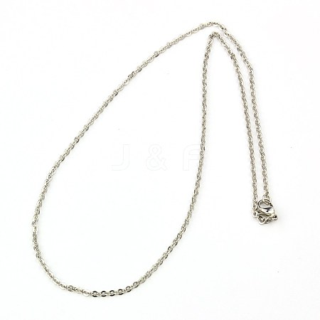 Tarnish Resistant 304 Stainless Steel Women Chain Necklaces X-NJEW-C079-01C-1