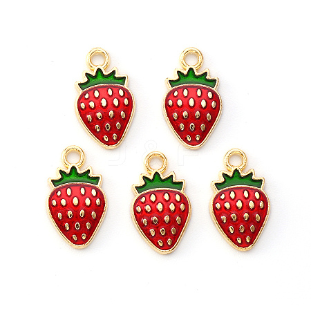 Light Gold Plated Alloy Enamel Pendants LS-ENAM-R136-20B-1