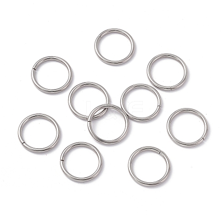 Non-Tarnish 304 Stainless Steel Open Jump Rings X-STAS-C040-01G-P-1