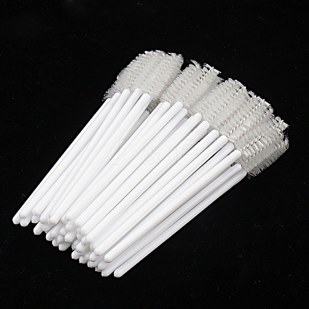 Nylon Disposable Eyebrow Brush with Plastic Handle MRMJ-PW0003-20M-1