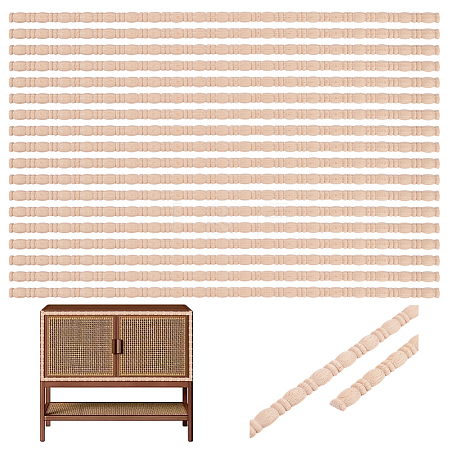 Gourd Wood Carving Waistline Edge Strips for Living Room Background Wall Decorative DIY-WH0622-560A-1