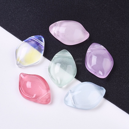 Imitation Jade Glass Pendants GLAA-L027-F-1