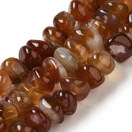 Natural Red Agate Beads Strands G-NH0017-C01-01-1