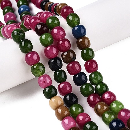 Dyed Natural White Jade Beads Strands G-T138-210A-1