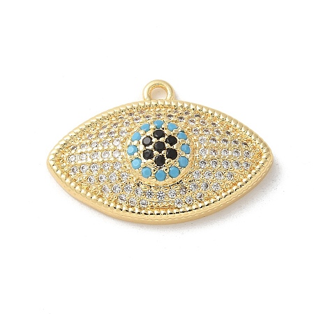 Brass Micro Pave Cubic Zirconia Pendants KK-P292-18G-1
