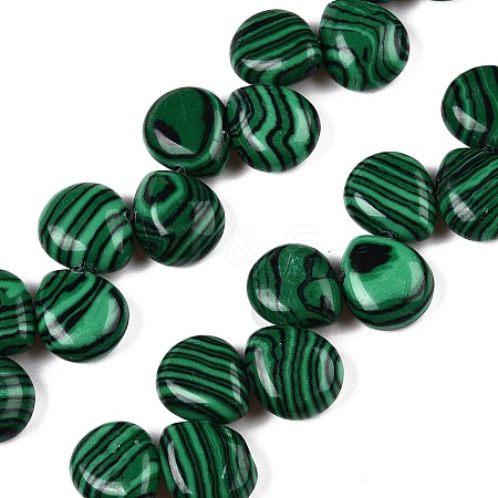 Synthetic Malachite Beads Strands G-T138-119-1