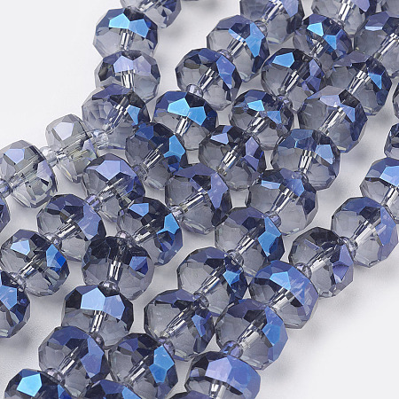 Electroplate Glass Beads Strands EGLA-J145-FR10mm-B01-1