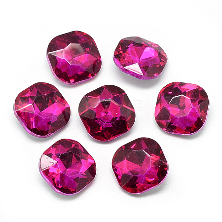 Pointed Back Glass Rhinestone Cabochons RGLA-T032-12x12mm-10-1