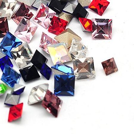 K9 Glass Pointed Back Rhinestone Cabochons RGLA-A001-6x6x4mm-M-1