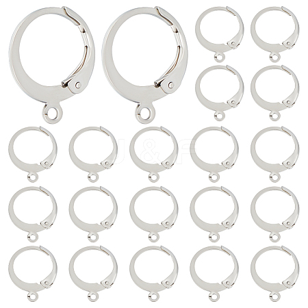 Beebeecraft 100Pcs 304 Stainless Steel Leverback Earring Findings STAS-BBC0004-12-1