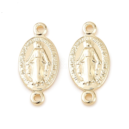 Brass Oval with Virgin Connector Charm X-KK-Z146-31G-1