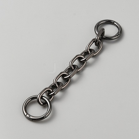 Alloy Cable Chain Bag Extension Chains PURS-WH0008-25B-1