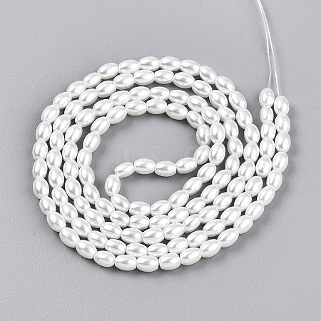 Baking Paint Pearlized Glass Pearl Bead Strands X-HY-T002-01C-01-1