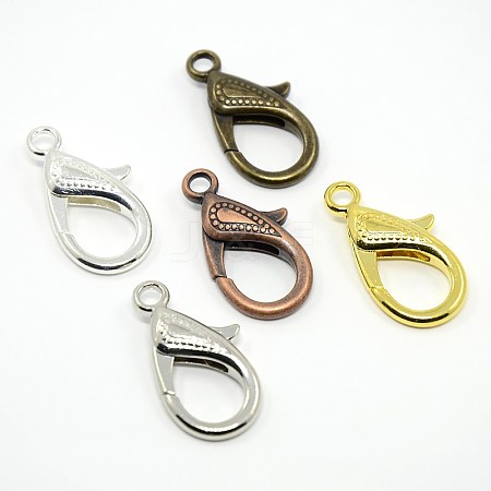Tibetan Style Alloy Lobster Claw Clasps PALLOY-O027-01-1