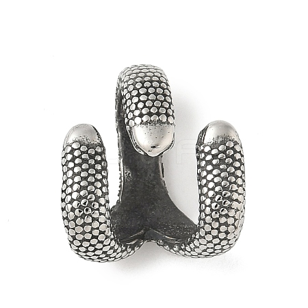 304 Stainless Steel Hook Clasps STAS-Z147-04AS-1