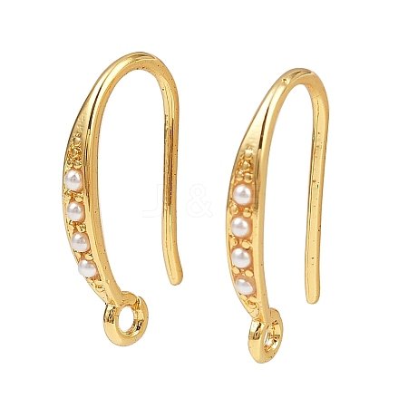 Brass Earring Hooks KK-B137-15G-01-1