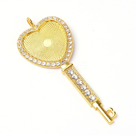 Zinc Alloy Big Pendants Crystal Rhinestone Cabochons Setting ALRI-WH00002-36G-1