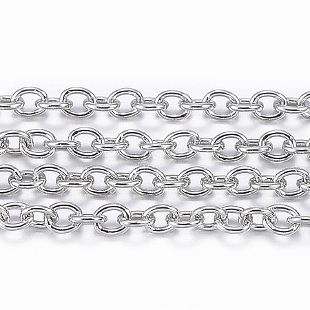 Tarnish Resistant 304 Stainless Steel Cable Chains CHS-H009-25P-A-1