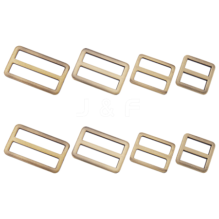 8Pcs 4 Styles Alloy Slider Buckles FIND-GF0007-01AB-1