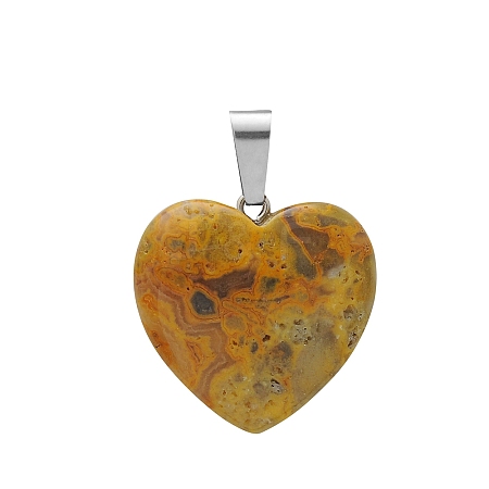 Natural Crazy Agate Charms HEAR-PW0001-057-09-1