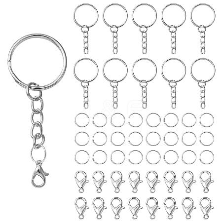 20Pcs Iron Split Key Rings IFIN-YW0003-40-1