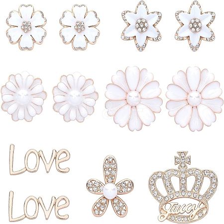 Alloy Rhinestone Cabochons PALLOY-OC0002-15LG-1