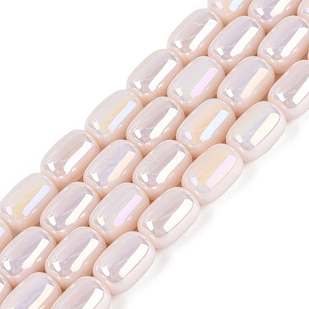 Electroplate Opaque Glass Beads Strands EGLA-Q132-03B-C02-1