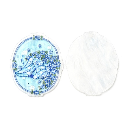 Ocean Style Acrylic Pendants MACR-K343-02A-1