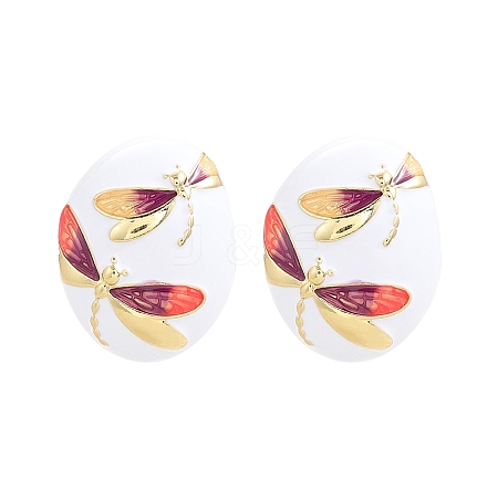 Alloy Enamel Boho Stud Earrings PW-WGBCA2B-01-1