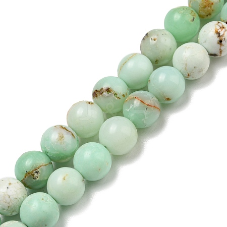 Natural Green Opal Beads Strands G-R494-A08-03-1