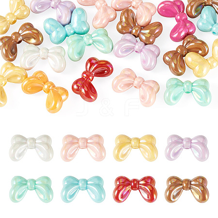 20Pcs UV Plating Opaque Acrylic Beads OACR-TA0001-68-1