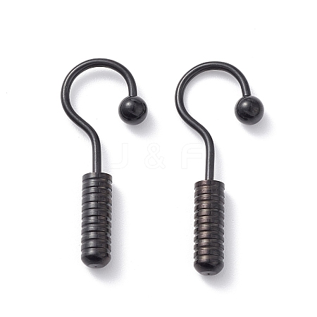 304 Stainless Steel Screw Hooks Shape Dangle Earrings for Woman EJEW-F312-09EB-1