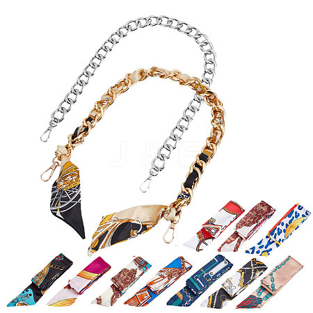 2Pcs 2 Colors Aluminum Curb Chain Bag Handles FIND-PH0026-59-1