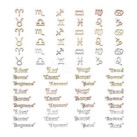72pcs 6 Sets 6 Style Alloy Pendants FIND-CD0001-10-1