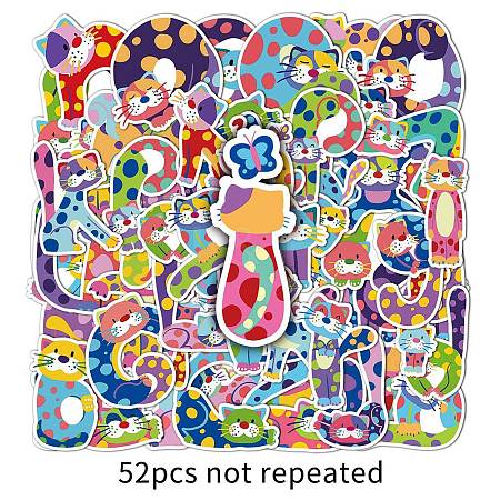 52Pcs PVC Adhesive Waterproof Stickers PW-WG209C7-01-1