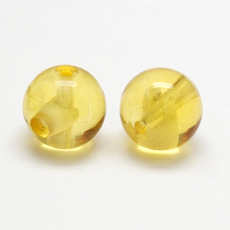 3-Hole Natural Citrine Round Beads G-N0013-12-1