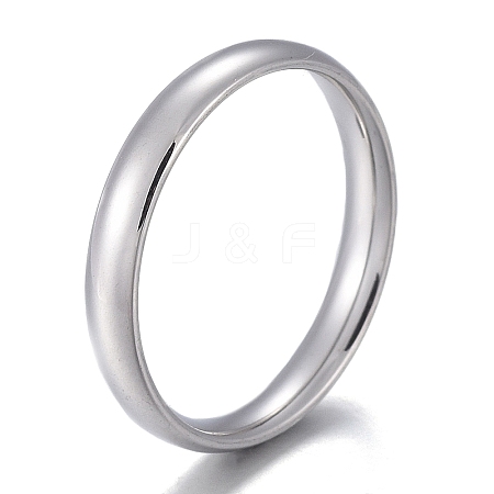 Non-Tarnish 304 Stainless Steel Flat Plain Band Rings STAS-I160-D-17mm-P-1