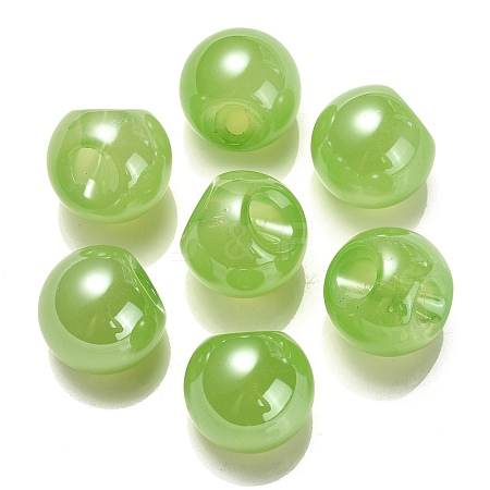 Opaque Acrylic Beads OACR-G012-03G-1