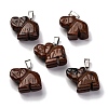 Natural Mahogany Obsidian Pendants G-B127-05P-05-2