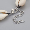 Cowrie Shell Beaded Necklaces X-NJEW-JN02293-4