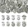50Pcs 10 Styles Alloy Shank Buttons BUTT-CJ0001-09-1