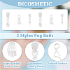 DICOSMETIC 12Pcs 3 Styles 925 Sterling Silver Pendant Bails STER-DC0001-12-5