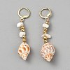 Alloy Shell Shape Leverback Earrings EJEW-WH0004-194A-1