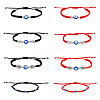 8Pcs 8 Style Lampwork Evil Eye Braided Bead Bracelets Set BJEW-FI0001-45-1
