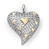 Brass Micro Pave Cubic Zirconia Pendants KK-S510-32GP-04-1