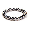 Silver Plate Non-magnetic Synthetic Hematite Round Beads Stretch Bracelets BJEW-PH0001-8mm-21-1
