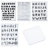 Globleland 4 Sheet 4 Style Clear Letter Silicone Stamps DIY-GL0003-53-1