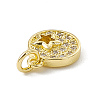 Brass Micro Pave Cubic Zirconia Charms ZIRC-F132-91G-3