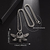 Alloy Angel Wing Pendant Necklaces for Unisex WGCF23F-01-2